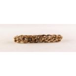 HEAVY 9ct GOLD CHAIN BRACELET, with rope patern flattened curb shaped links, 7 1/4in (18.5cm)