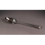 GEORGE III SILVER OLD ENGLISH PATTERN GRAVY SPOON, with bright cut handle, 11 ½? (29.2cm) long,