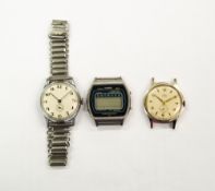 GENT'S SMITHS 'EMPIRE' VINTAGE WRISTWATCH and a GENT'S CASIO LCD ALARM CHROHONGRAPH (neither working