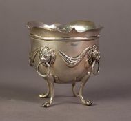 VICTORIAN SILVER SUGAR BOWL BY JOHN ALDWINCKLE & THOMAS SLATER, of circular cupped form with cyma