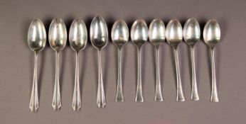 TEN SILVER COFFEE SPOON, comprising: SET OF SIX, Birmingham 1948, and a SET OF FOUR, London 1929,