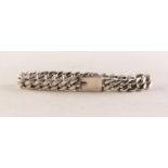 SILVER CURB LINK BRACELET, 39.5 gms