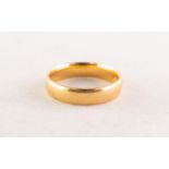 22ct GOLD BROAD WEDDING RING, Birmingham 1922, 4.8gms, ring size M/N