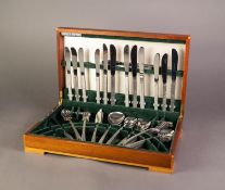 CANTEEN OF STYLISH VINERS TABLE CUTLERY FOR SIX PERSONS, with later additions, 76 pieces in total,