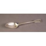 VICTORIAN FIDDLE AND THREAD PATTERN SILVER GRAVY SPOON, crested, 12? (30.5cm) long, maker?s mark: