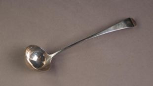 ANTIQUE SILVER SAUCE LADLE, initialled, 6? (15.2cm) long, marks rubbed, 0.5oz approximately