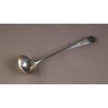 ANTIQUE SILVER SAUCE LADLE, initialled, 6? (15.2cm) long, marks rubbed, 0.5oz approximately