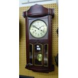 A MAXIM MAHOGANY CASED WELLINGTON WALL CLOCK, WITH 31 DAY STRIKING MOVEMENT