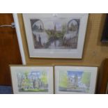 H.A. WHEELER, PAIR OF ARTIST SIGNED LIMITED EDITION COLOUR PRINTS Town scenes, possibly
