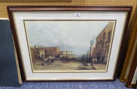 MODERN LIMITED EDITION REPRODUCTION PRINT 'LONDON ROAD, MANCHESTER' AFTER ARTHUR FITZWILLIAM TAIT (