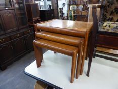 A NEST OF THREE 1960's TEAK COFFEE TABLES