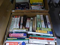 A SELECTION OF BOOKS, INCLUDING; TRAVEL, GARDENING, REFERENCE BOOKS, NOVELS ETC... (CONTENTS OF 4