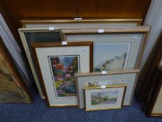 SIX ARTIST SIGNED COLOUR PRINTS: MONICA BARRY- ?Stonethwaite, Borrowdale? FREDERICK LEA-?Chipping