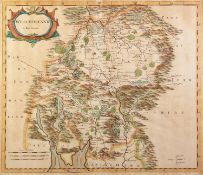 ROBERT MORDEN ANTIQUE HAND COLOURED MAP OF WESTMORLAND 14 ¼? x 16 ½? (36.3cm x 42cm) ATTRIBUTED TO