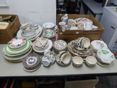 A LARGE QUANTITY OF TEA AND DINNER WARES TO INCLUDE; CAKE STANDS, ROYAL DOULTON 'WESTFIELD' PLATES',