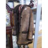 A LADY?S MUSQUASH FUR SHORT JACKET AND A SHEEPSKIN BROWN DYED JACKET
