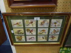 EIGHT ?IMPERIAL COLLECTION? REPRODUCTION FRAMED SETS OF BIRD CARDS, in sets of 10 and 12, framed and