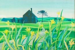 HELEN POLLOCK (TWENTIETH CENTURY) ACRYLIC ON PAPER?Early Spring? Signed, titled verso and dated 1984