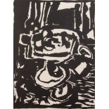 PETER OAKLEY (1935-2007) NINE ARTIST SIGNED LIMITED EDITION MONOCHROME WOODCUT AND LINO PRINTS 12? x