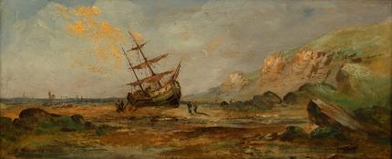 S. HARRISON (NINETEENTH CENTURY) PAIR OF OIL PAINTINGS North East Coastal scenes with masted sailing