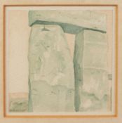 NIGEL CAINCROFT (TWENTIETH/ TWENTY FIRST CENTURY) THREE WATERCOLOUR DRAWINGS Stonehenge Signed 3?