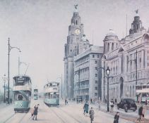 ARTHUR DELANEY PAIR OF ARTIST SIGNED LIMITED EDITION COLOUR PRINTS Bygone Liverpool street scenes