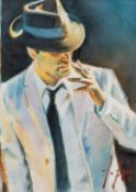 FABIAN PEREZ (b.1967) WATERCOLOUR DRAWING ?Marcus with Hat? Signed, titled to gallery label verso 14