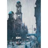 ARTHUR DELANEY TWO ARTISTS SIGNED PRINTS Oxford Road, Manchester with Refuge Building, (Artist