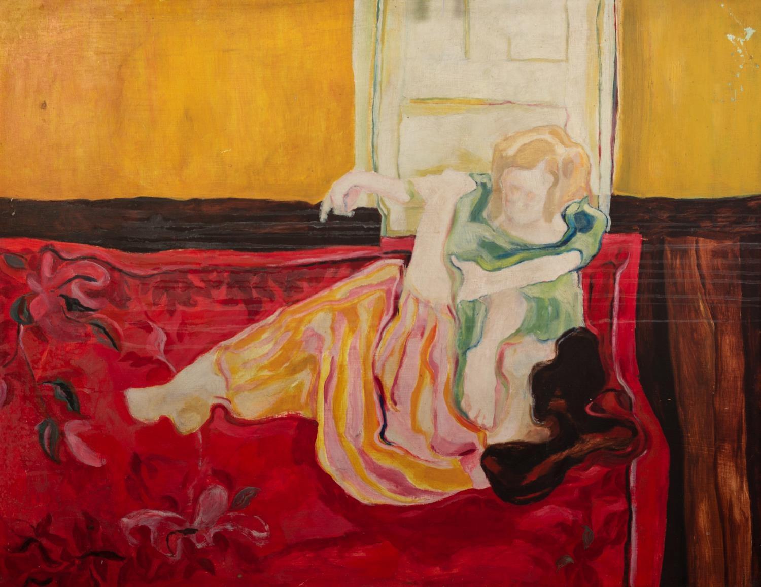 PETER OAKLEY (1935-2007) TWO OIL PAINTINGS ON BOARD‘Mother and Child Playing’ 29 ½” x 38 ½” (75cm