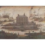 AFTER L.S. LOWRY FIVE COLOUR PRINTS ?An Island? unsigned 16 ½? x 22 ½? (42cm x 57cm), unframed, (5)