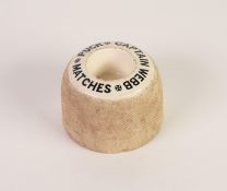 FIELDING & CO, CIRCA 1911 STONEWARE MATCH STRIKE, of typical form, advertising Captain Webb and Puck