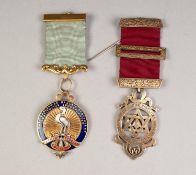 EARLY 20th CENTURY SILVER GILT, HAND ENGRAVED, 'SEAL OF SOLOMON' MASONIC JEWEL, makers G Kenning &