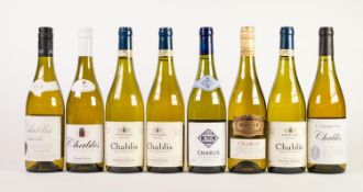 EIGHT MIXED 75cl BOTTLES OF CHABLIS, FRENCH WHITE WINE: DESVIGNES AINE & FILS, 2012 (x3) HERITIER,