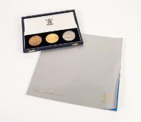 ROYAL MINT CASED SET OF THREE COMMONWEALTH GAMES, MANCHESTER 2002, COMMEMORATIVE MEDALLIONS, VIZ