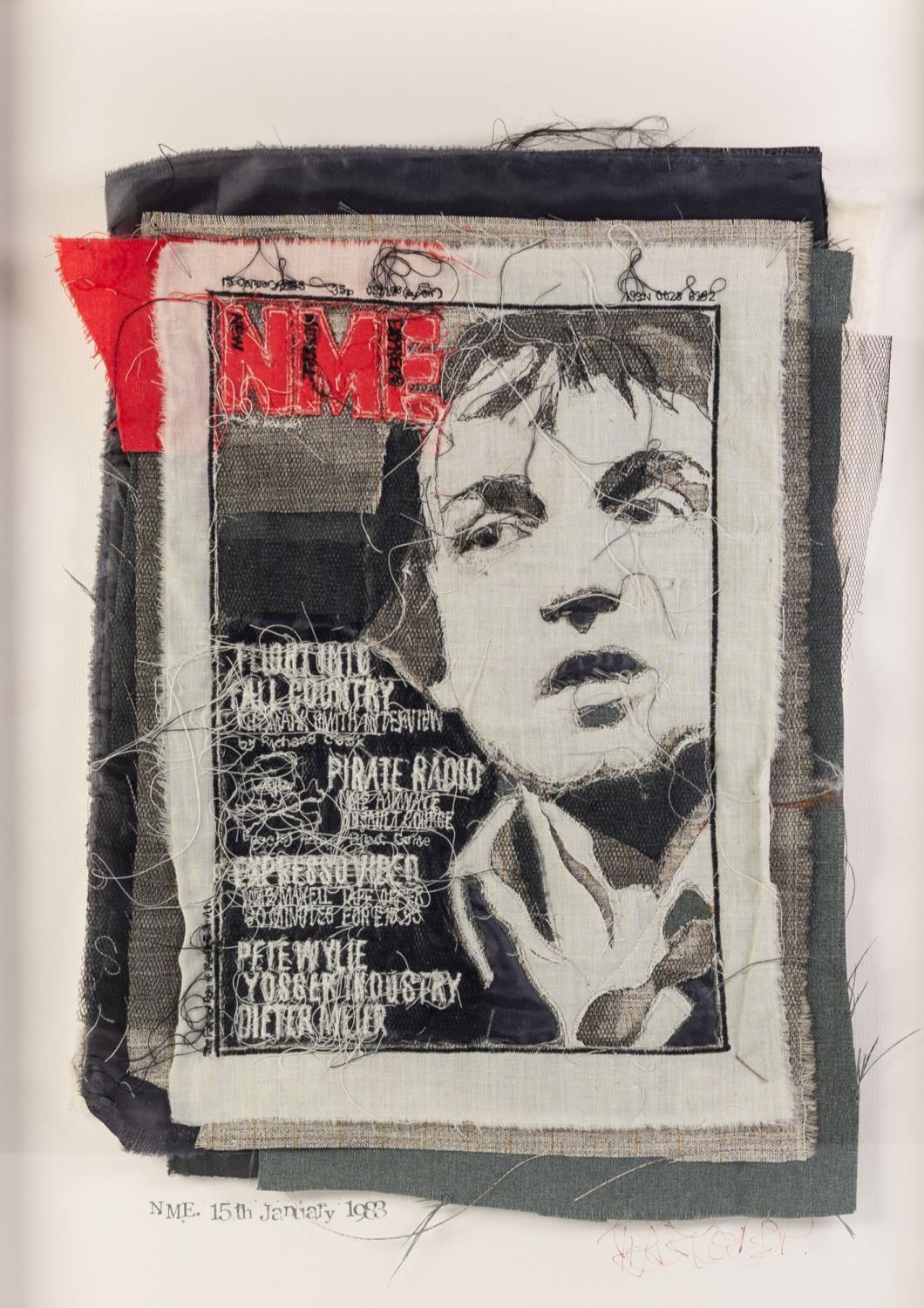 TRACEY COVERLEY (b.1970) FABRIC AND THREAD FROM THE NME COVER SERIES ?N.M.E. 15th JANUARY, 1983?,