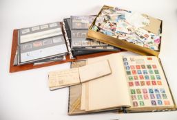 ONE BROWN BINDER HOUSING DECIMAL PPs, also PRE-DECIMAL COMMEMORATIVES; LARGE BOX OF LOOSE STAMPS