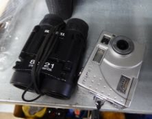 ENIGMA 1.3 DIGITAL CAMERA, model SE-1300, 2in high, 2 3/4in long (5 x 7cm), in case and a PAIR OF