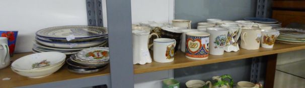 A QUANTITY OF ROYAL AND OTHER COMMEMORATIVE MUGS, CUPS AND SAUCERS, COLLECTORS PLATES ETC...