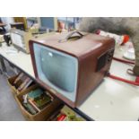 A VINTAGE PORTABLE TELEVISION SET