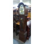 RICHARD BROAD, BODMIN, CORNWALL, MODERN GRANDMOTHER CLOCK, WITH WEIGHT DRIVEN MOVEMENT, ARCHED BRASS
