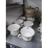 RICHMOND CHINA ?WILD ANEMONE? PATTERN PART TEA SERVICE FOR SIX PERSONS, 20 PIECES INCLUDING A TEAPOT