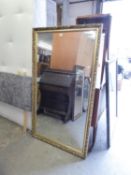 A LARGE MODERN WALL MIRROR, IN FOLIATE MOULDED GILT FRAME, 5? X 2?10? OVERALL
