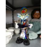 AN ITALIAN  GLASS FIGURE OF A CLOWN