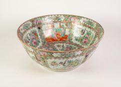 TWENTIETH CENTURY CHINESE FAMILLE ROSE PORCELAIN ROSE BOWL, of slightly flared, footed form,