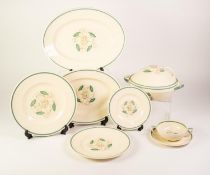 A 1930's  SUSIE COOPER CROWN WORKS BURSLEM POTTERY 61 PIECE PART DINNER SERVICE, originally for