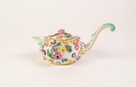 A LATE NINETEENTH/EARLY TWENTIETH CENTURY MEISSEN PORCELAIN FLORAL ENCRUSTED, COLOURFULLY