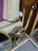 PEARSON & BROWN, PAIR OF CAST IRON BENCH ENDS, (2)