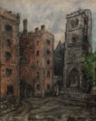 UNATTRIBUTED (TWENTIETH CENTURY) CHALK DRAWING?Lambeth? Indistinctly signed, titled to label