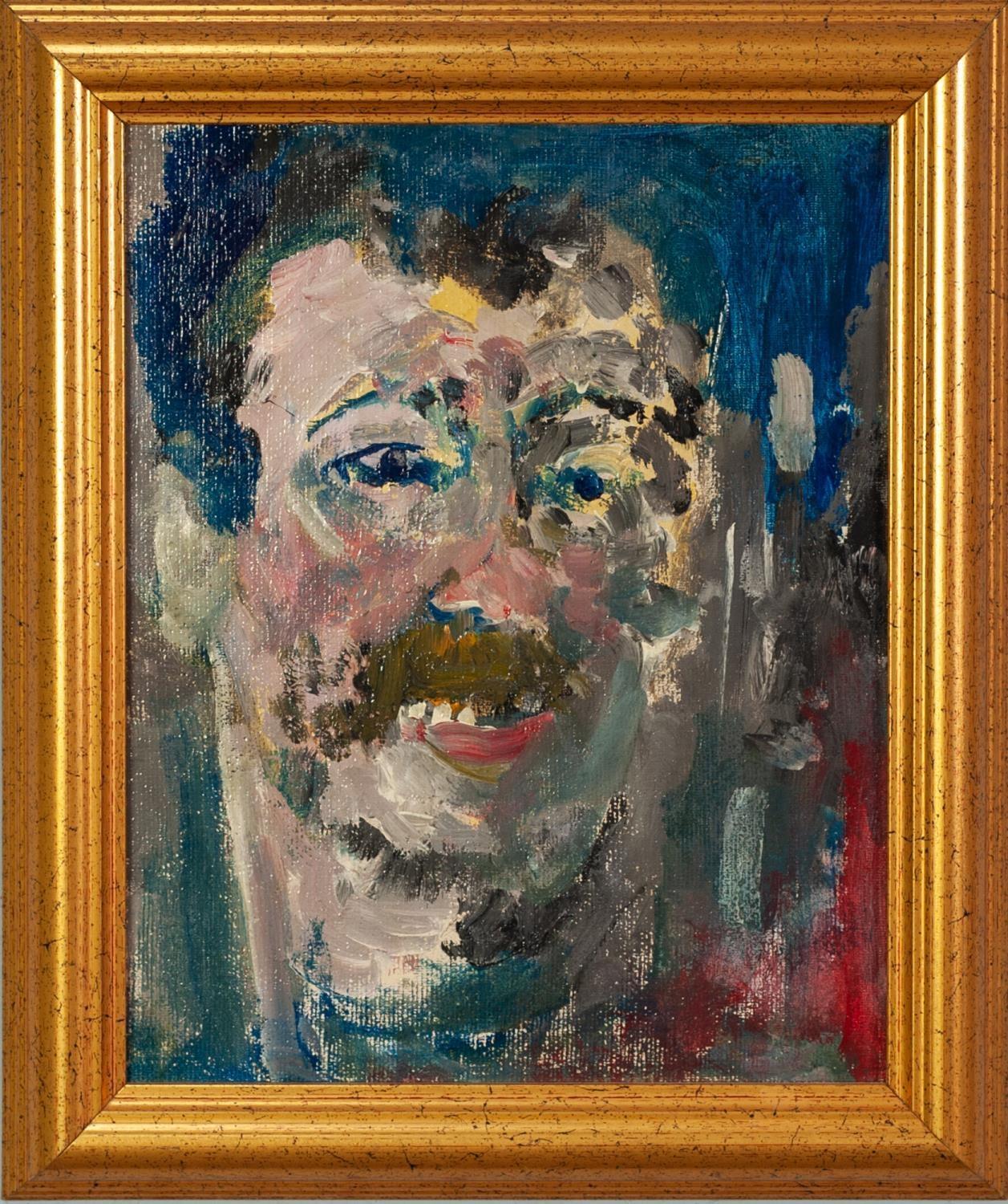 † LAWRENCE JAMES ISHERWOOD (1917-1988) OIL ON BOARD ?Toothy Man? Unsigned, titled and dated ?98 - Image 2 of 3