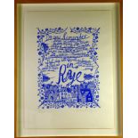 ROBERT RYAN (b.1963) ARTIST SIGNED LIMITED EDITION PRINT IN BLUE?In Rye?, (8/200) 26 ¾? x 19 ¾? (